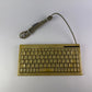 KeySonic ACK-595 Mini Keyboard – Beige (Yellowed) – 185cm Cable – German Layout