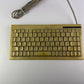 KeySonic ACK-595 Mini Keyboard – Beige (Yellowed) – 185cm Cable – German Layout