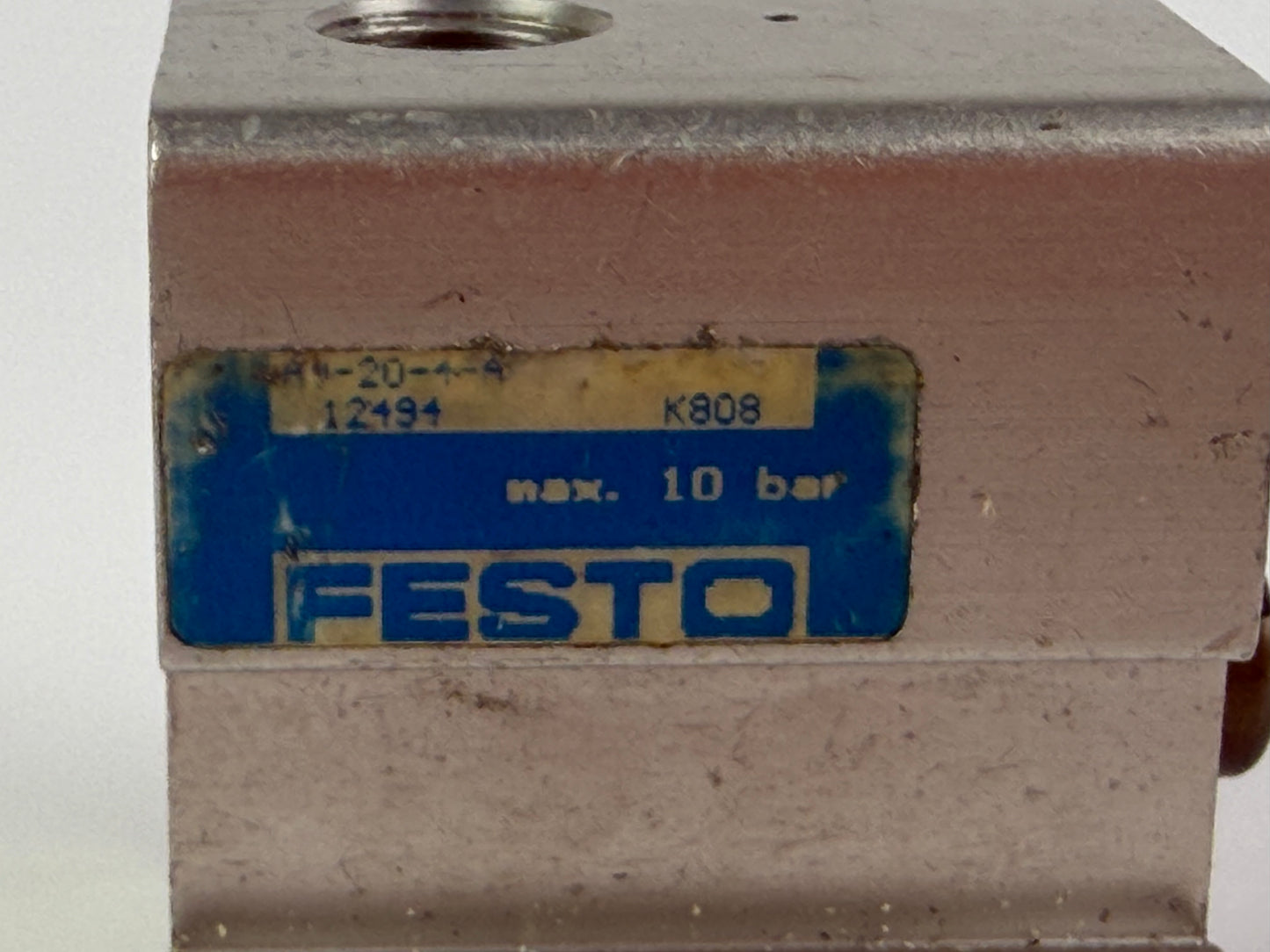 1x Festo AV-20-4-A Pneumatic Mini Cylinder – Max 10 Bar – 12494