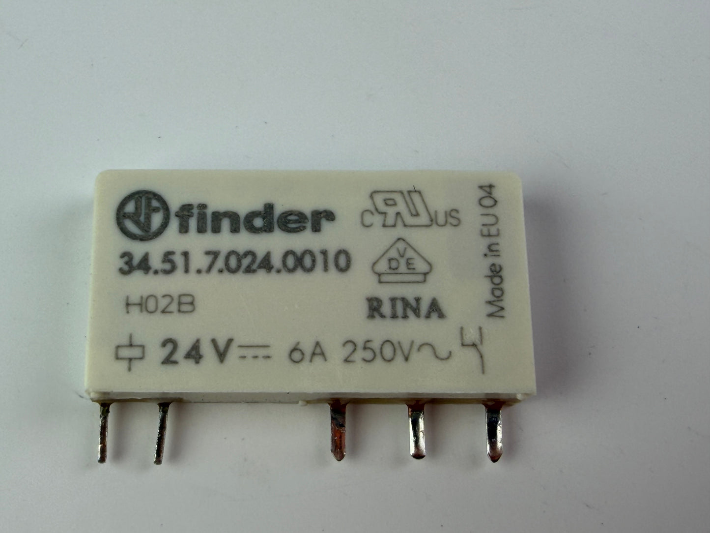 Finder 34.51.7.024.0010 General Purpose Relay – 6A 250VAC – 5 Pins