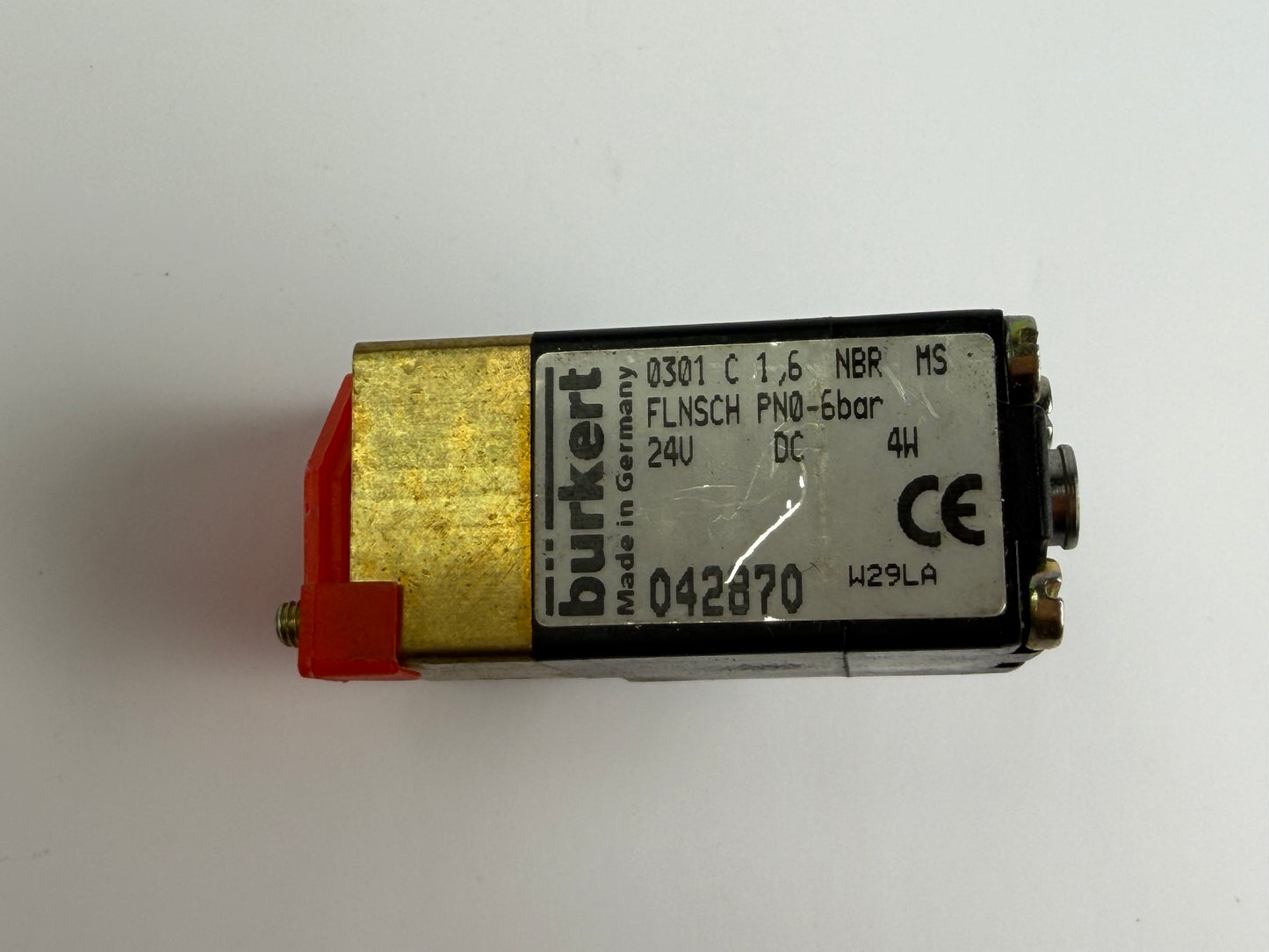 1x Burkert 0301 C 1,6 NBR MS Solenoid Valve – Part No. 042870