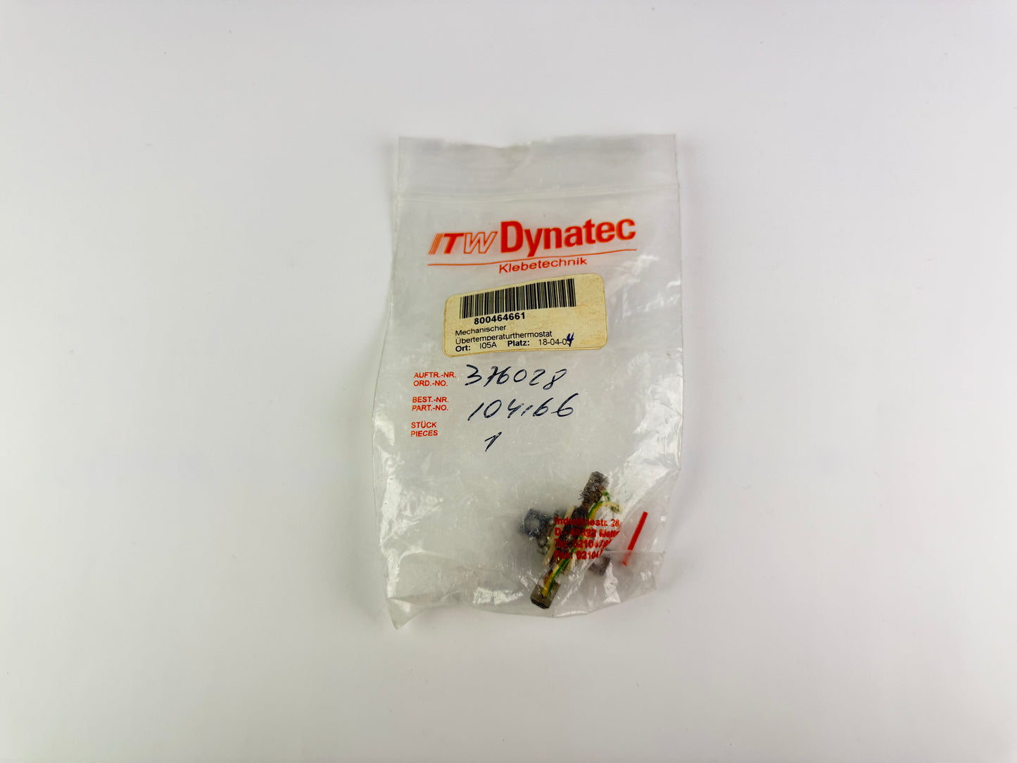 ITW Dynatec 104166 Temperature Thermostat