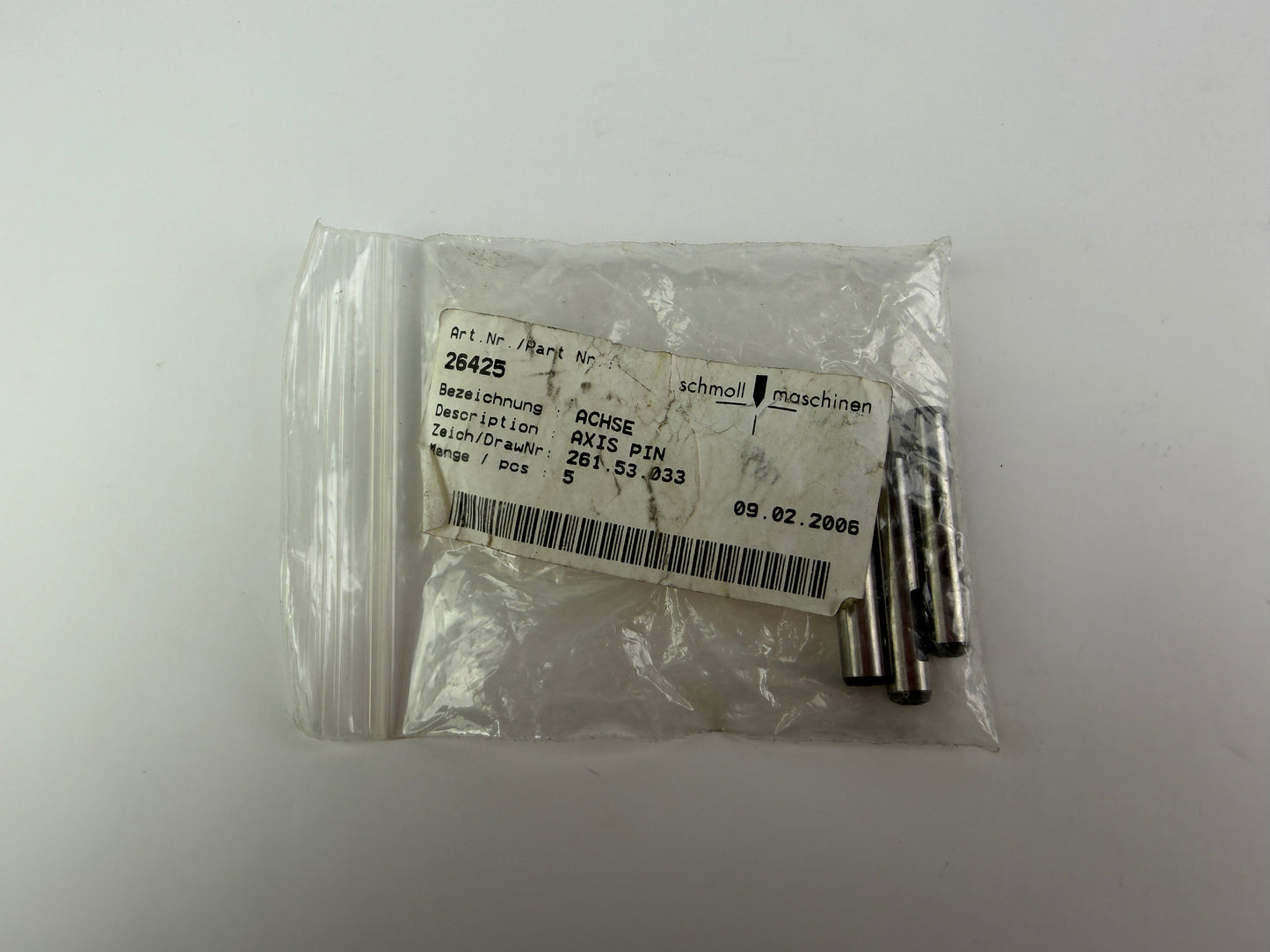 Schmoll Maschinen 26425 Axis Pin – ACHSE – 3 Pieces