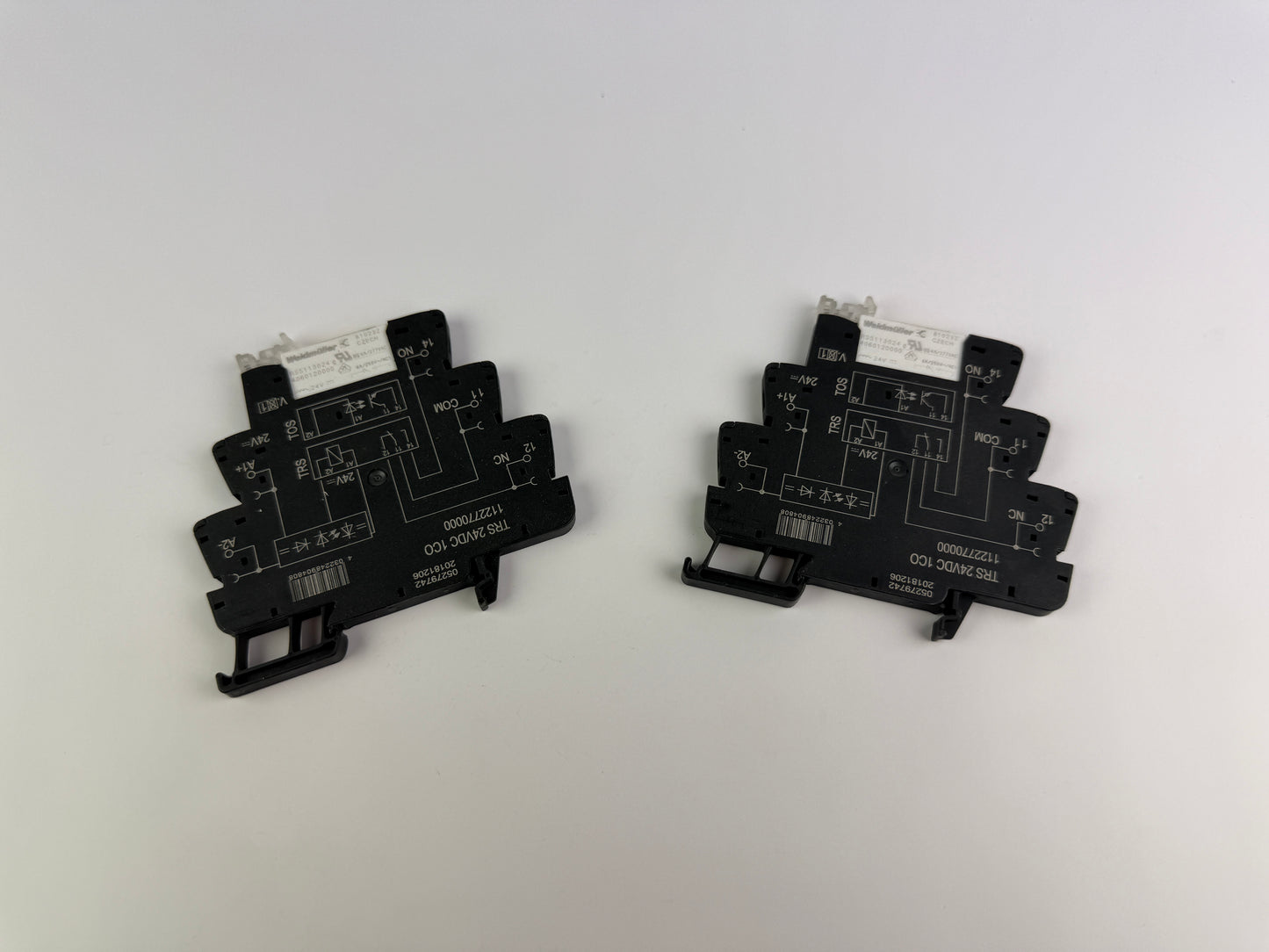 2x Weidmüller 1122770000 TRS 24VDC 1CO Relays