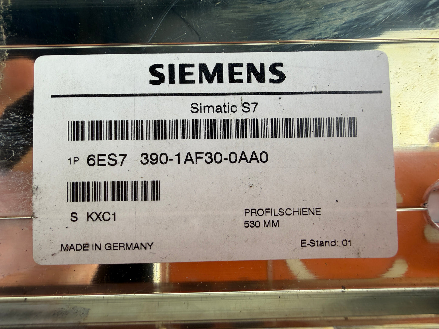 Siemens 6ES7 390-1AF30-0AA0 SIMATIC S7 Profile Rail – 530 mm