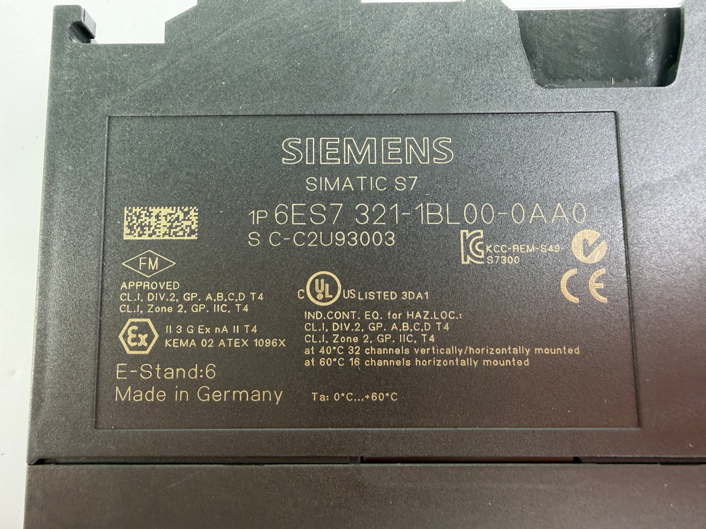 1x Siemens SIMATIC S7 6ES7 321-1BL00-0AA0 Digital Input Module