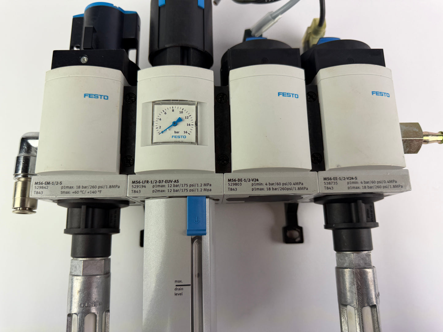 Festo MS6 Pneumatic Valve & Air Preparation Assembly MS6-EM-1/2-S 529842 +...
