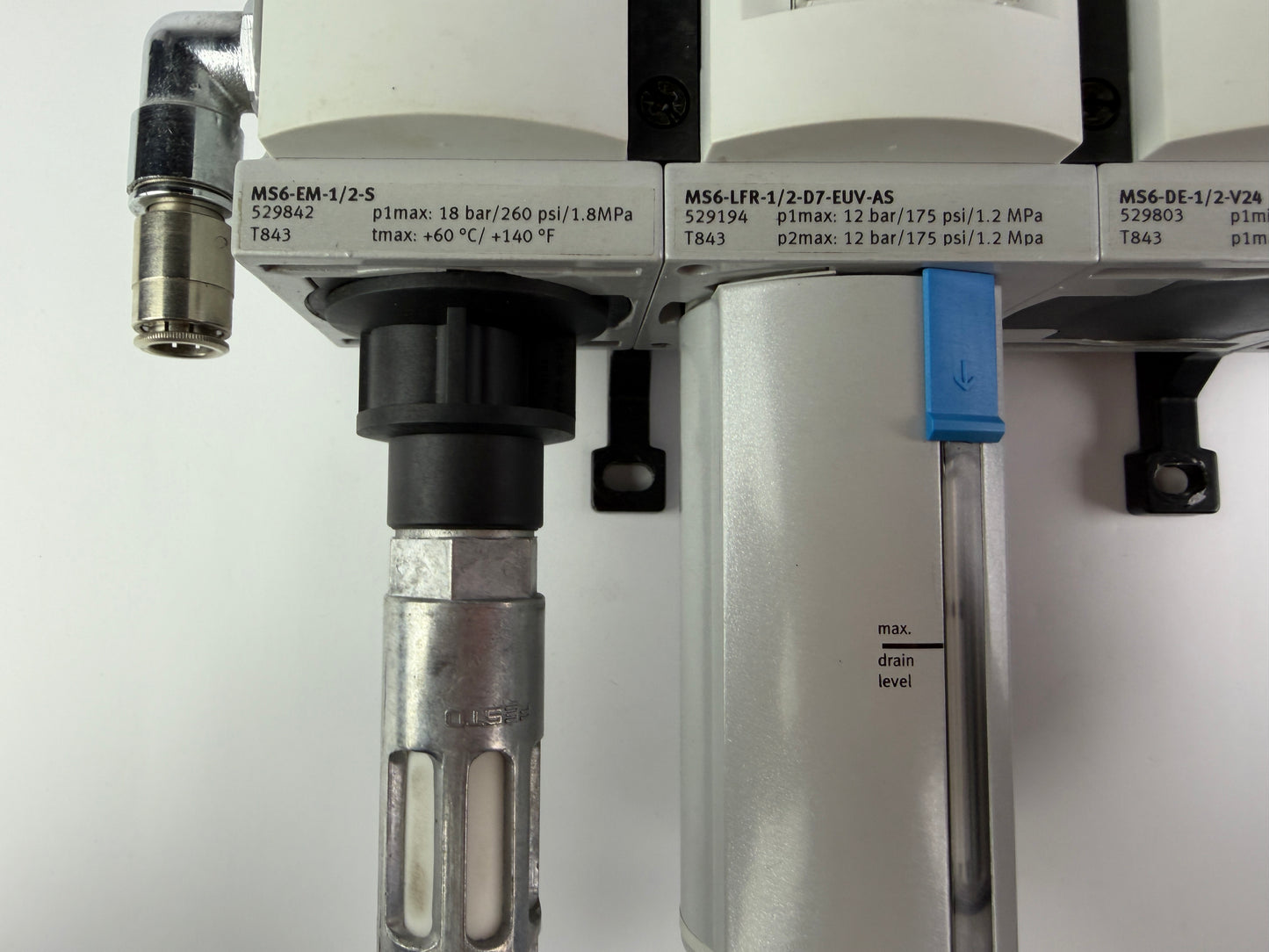 Festo MS6 Pneumatic Valve & Air Preparation Assembly MS6-EM-1/2-S 529842 +...