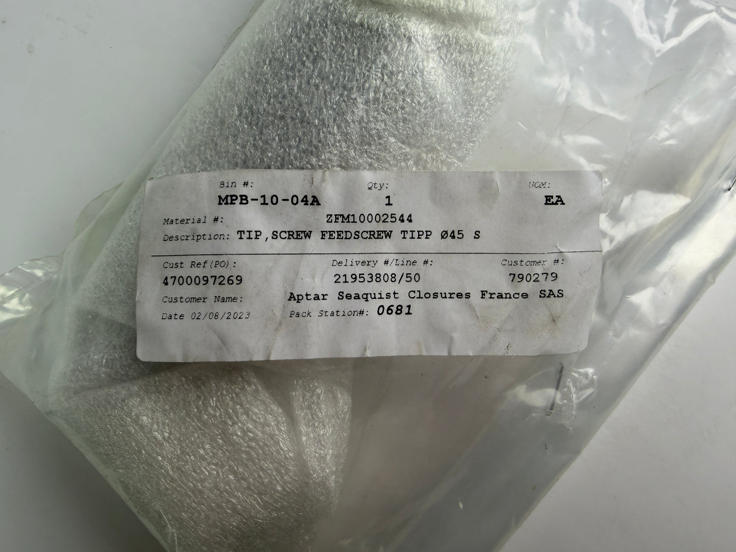 Feedscrew Schneckenspitze Nozzle fi45 mm – NEW