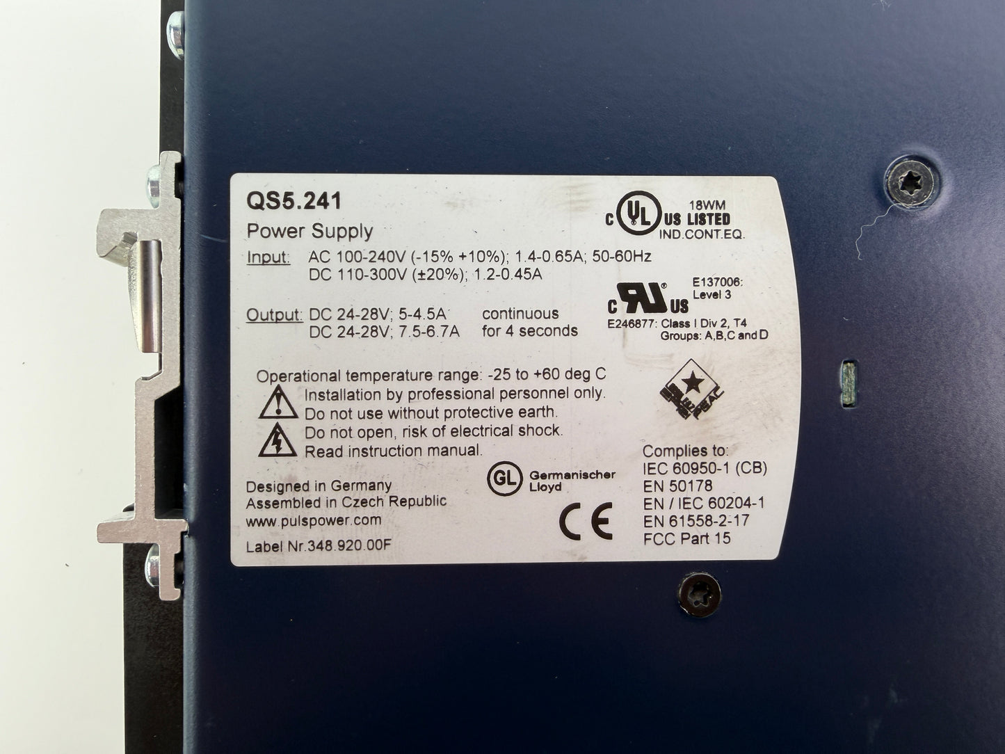 1x PULS QS5.241 Power Supply
