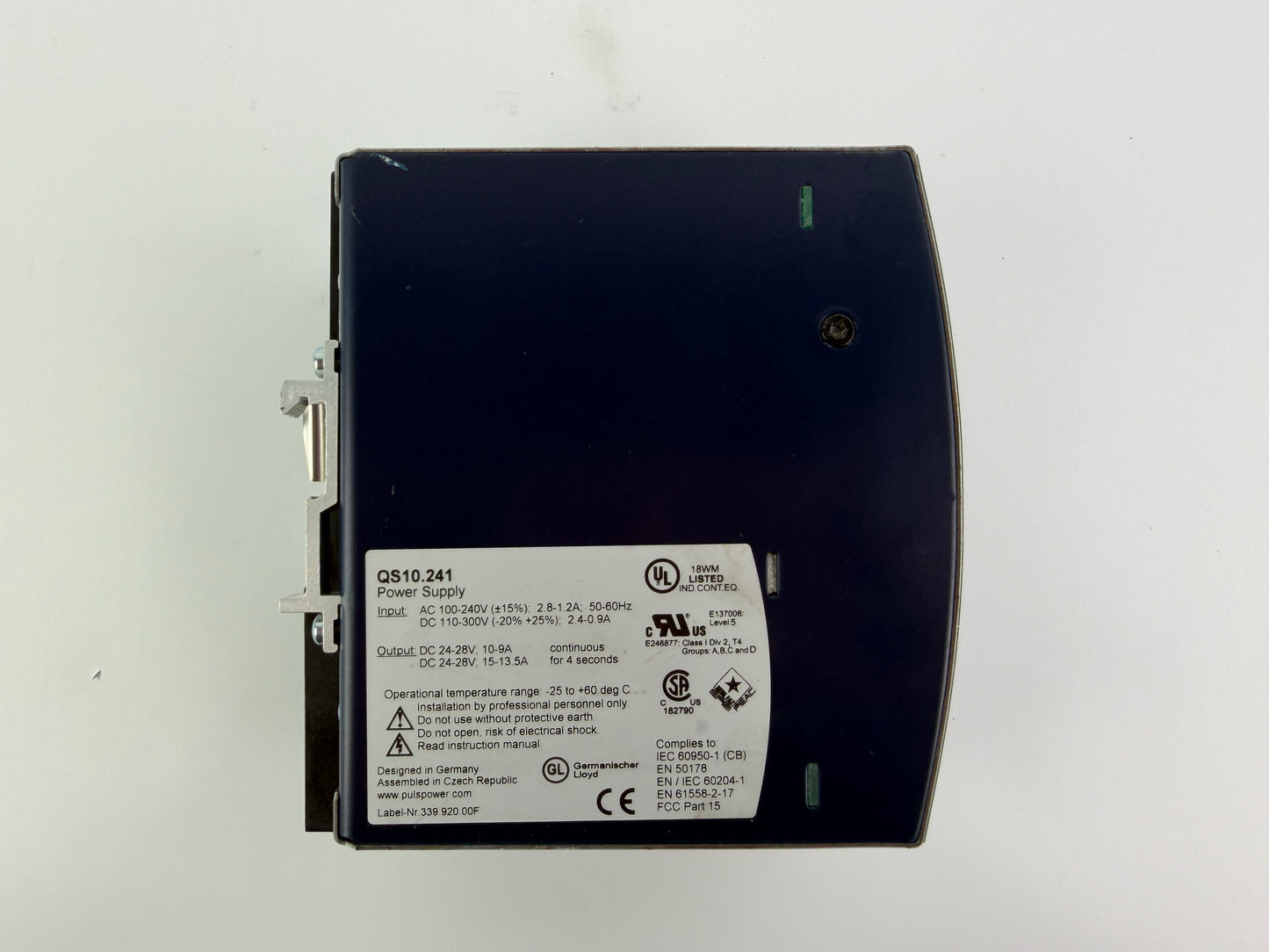 1x PULS QS10.241 Power Supply 24–28V DC