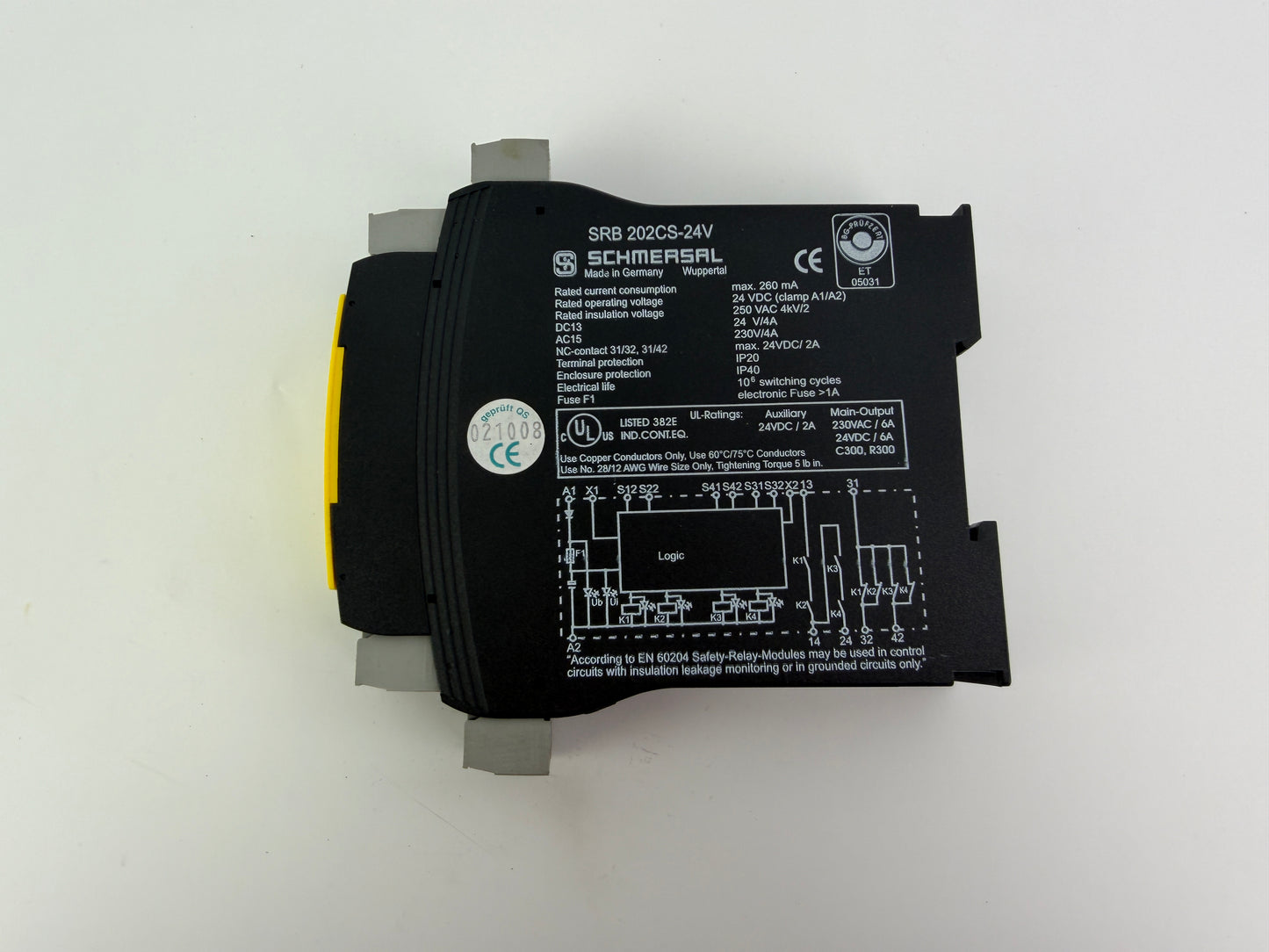 1x Schmersal SRB 202CS-24V Safety Relay 24VDC