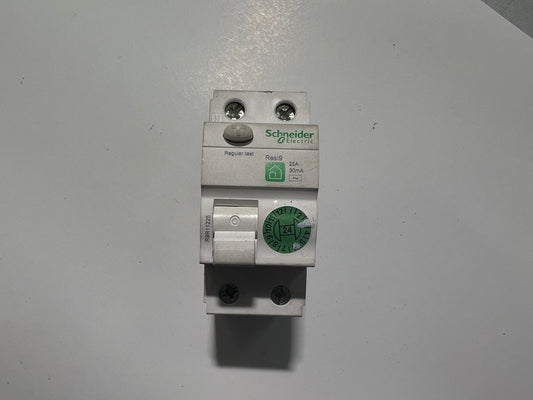 Schneider Resi9 25A 30mA Residual Current Circuit Breaker (RCCB)