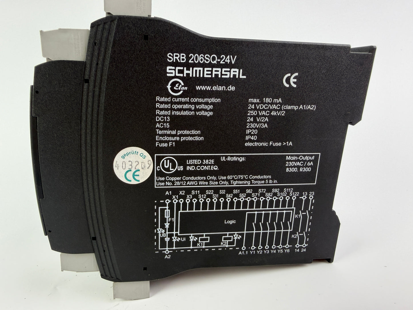 Schmersal SRB 206SQ-24V Safety Relay 24VDC (B300 / R300)