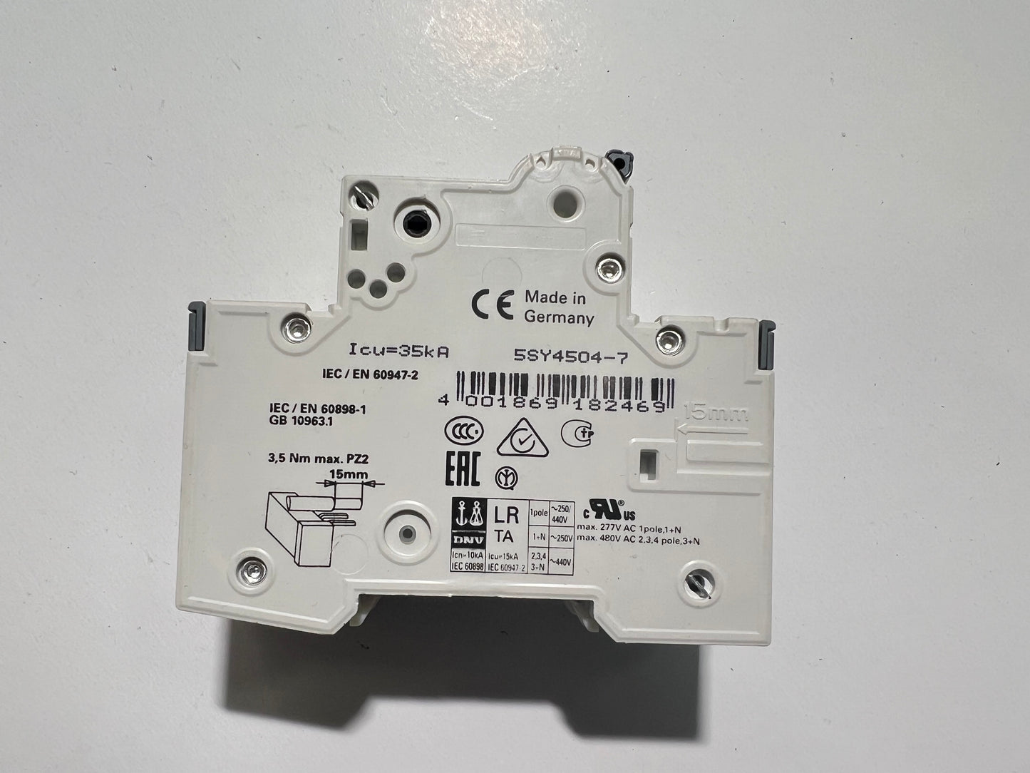 Siemens 5SY46 MCB C4 Circuit Breaker