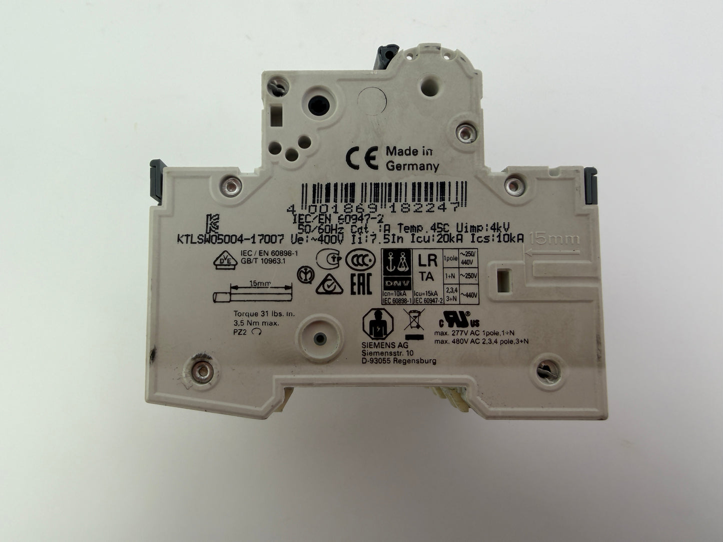 Siemens 5SY4420-7 MCB C20 Circuit Breaker
