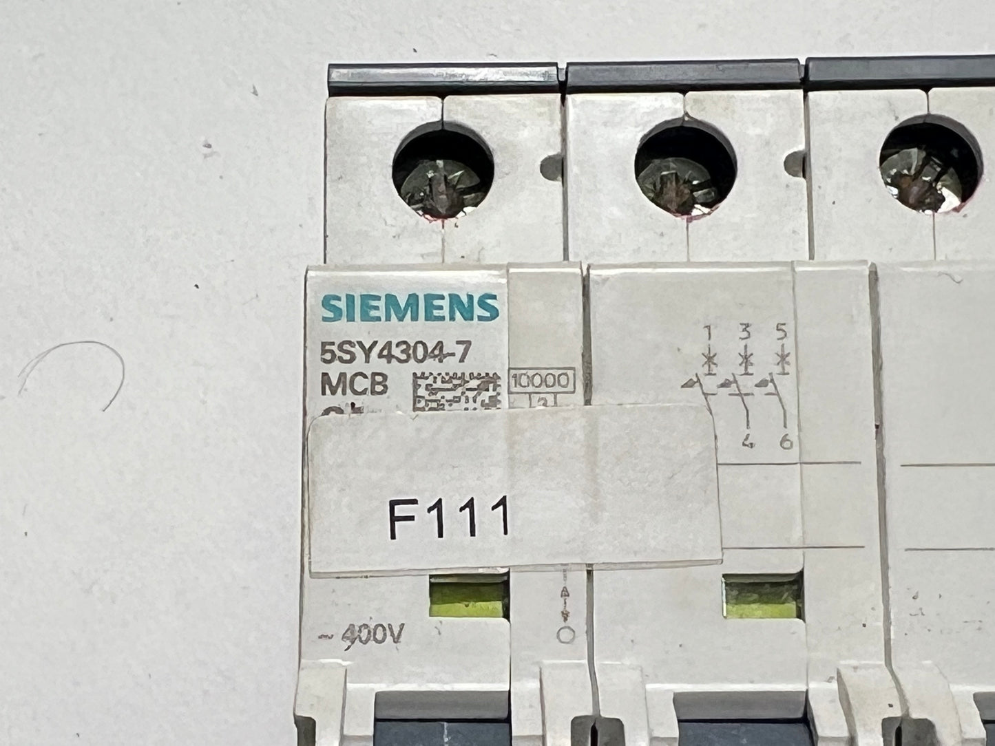 SIEMENS 5SY4304-7 Miniature Circuit Breaker MCB 3A C-Characteristic 230/400V