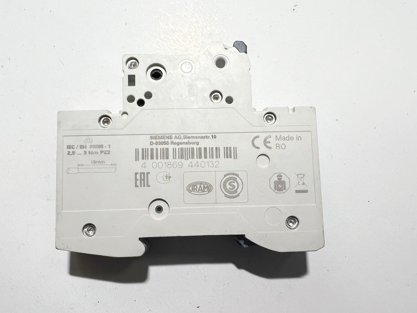 Siemens 5SL4106-7 Miniature Circuit Breaker MCB C6 230/400V 6kA