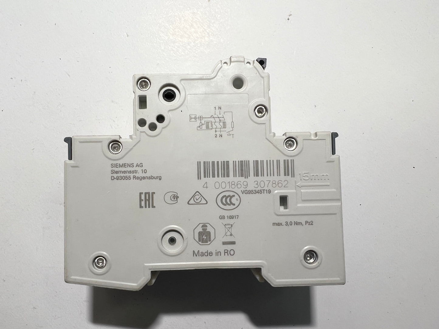 Siemens 5SU1354-7KK25 RCBO C25 30mA 230V 6kA Circuit Breaker