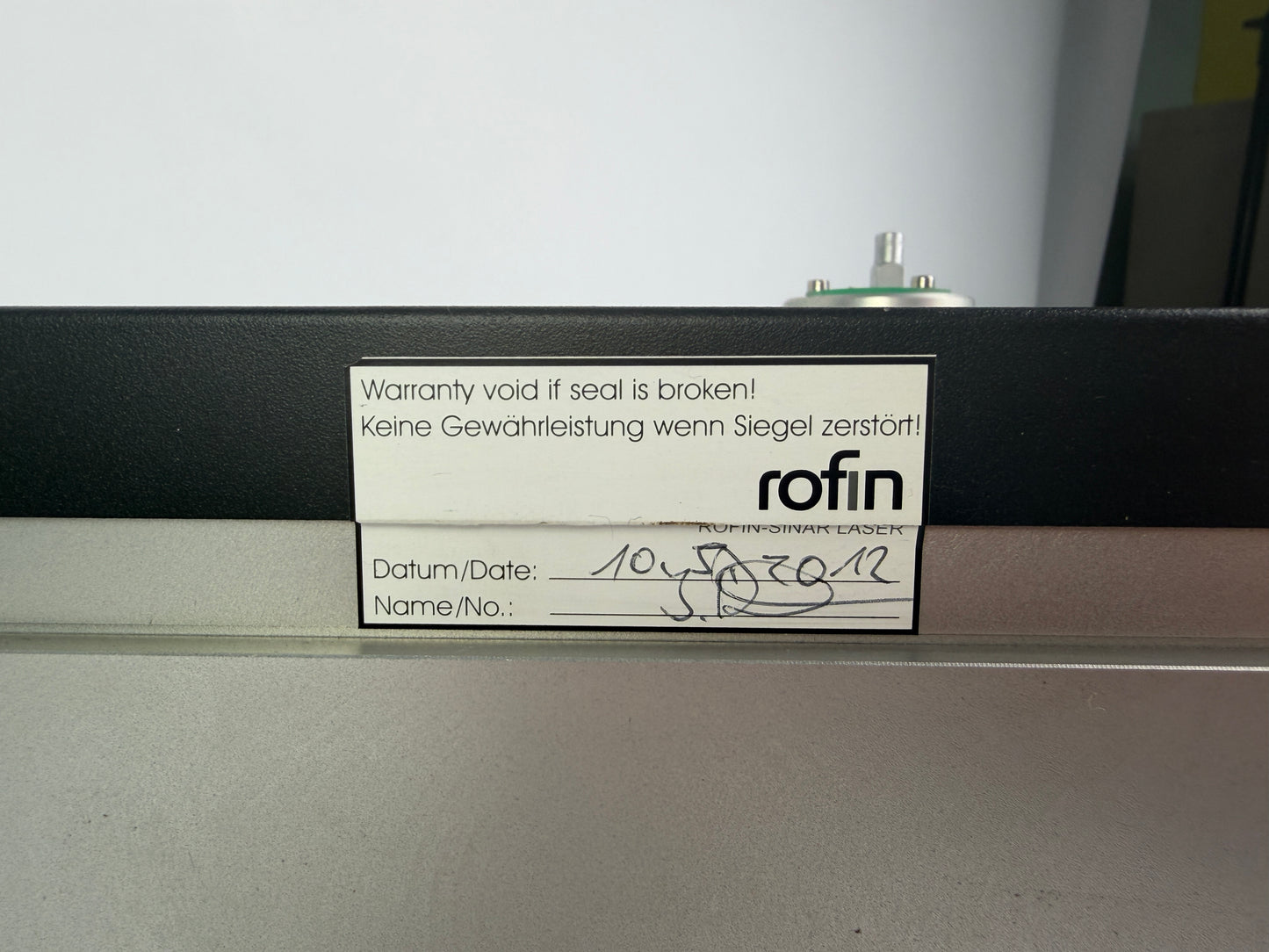 1x Rofin Sinar Mirror Housing Mat. No. 101115552