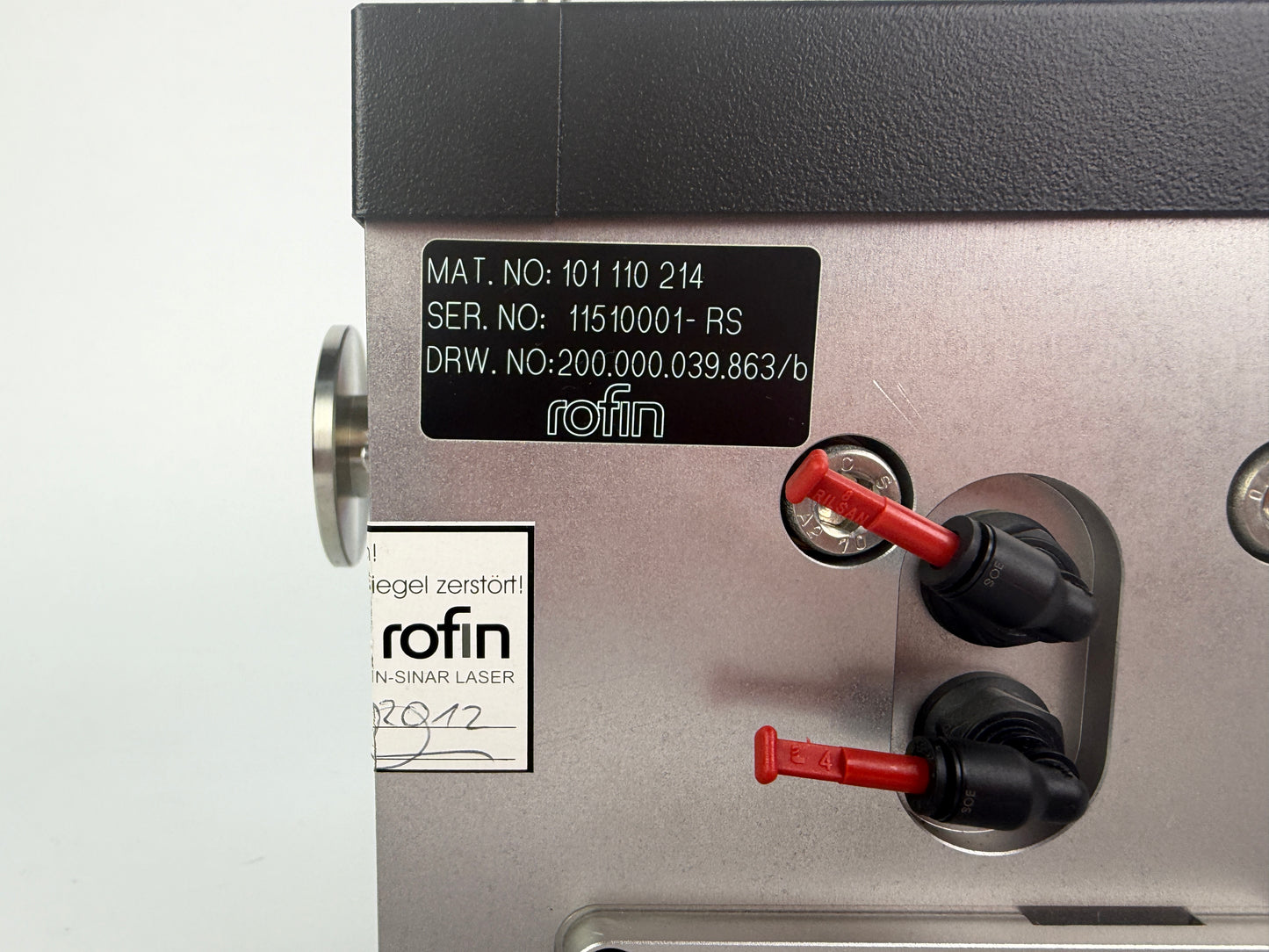 1x Rofin 101 110 214 Laser Component – Industrial Laser System Part