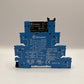 Lot of 2 Finder 93.01.7.024 Relay Sockets + 34.51.7.024.0010 24V 6A Relays