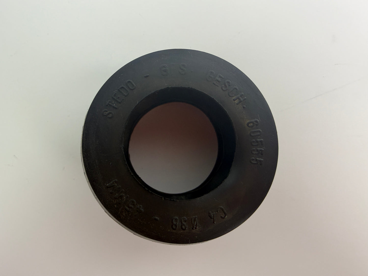 6x STEDO 60555 Euro Rubber Connector Black for Flush Pipe Ø38 mm