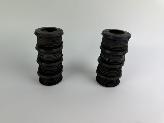 6x STEDO 60555 Euro Rubber Connector Black for Flush Pipe Ø38 mm