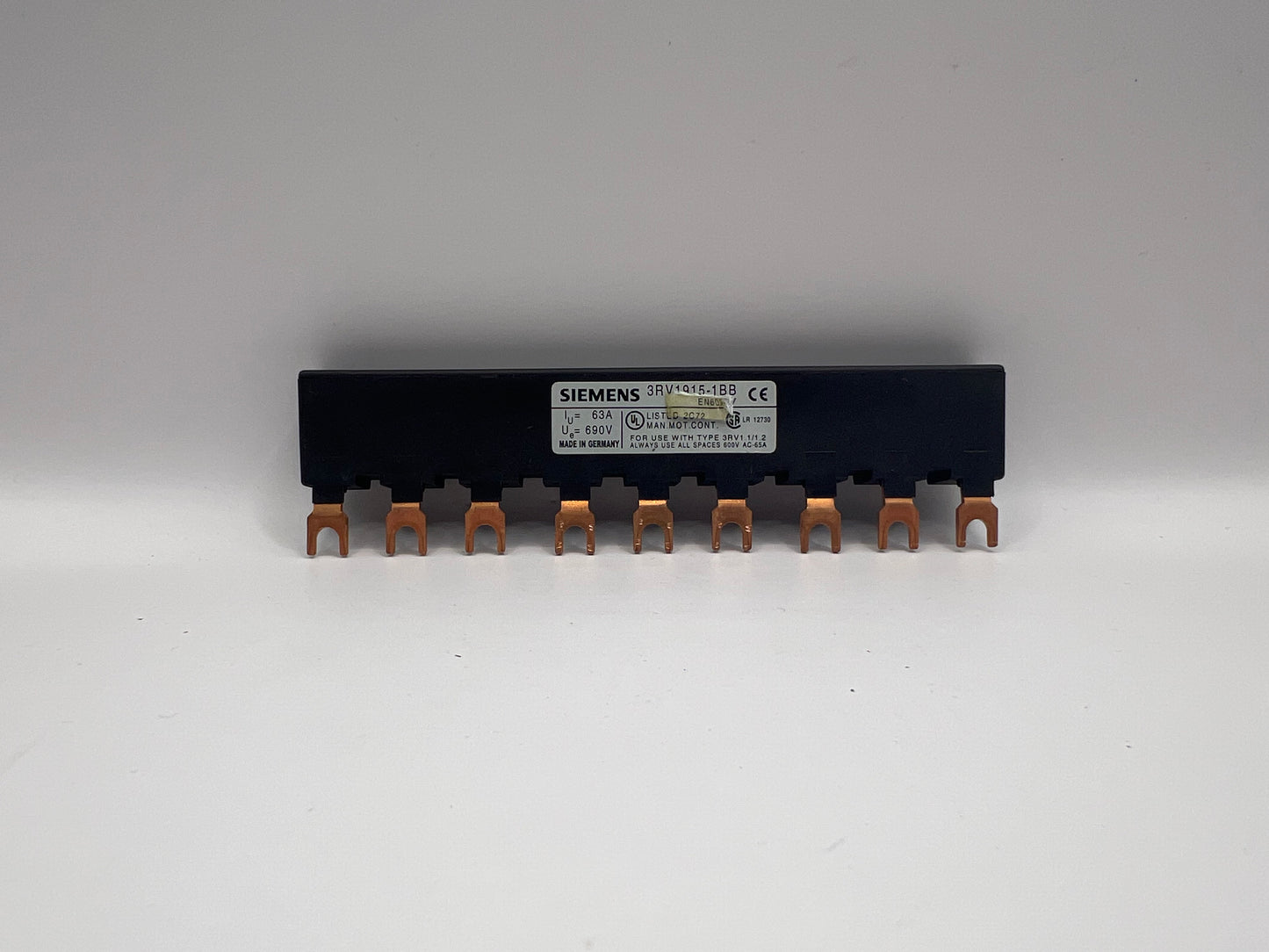Siemens 3RV1915-1BB 3-Phase Busbar for 3RV1 Motor Protection Circuit Breakers