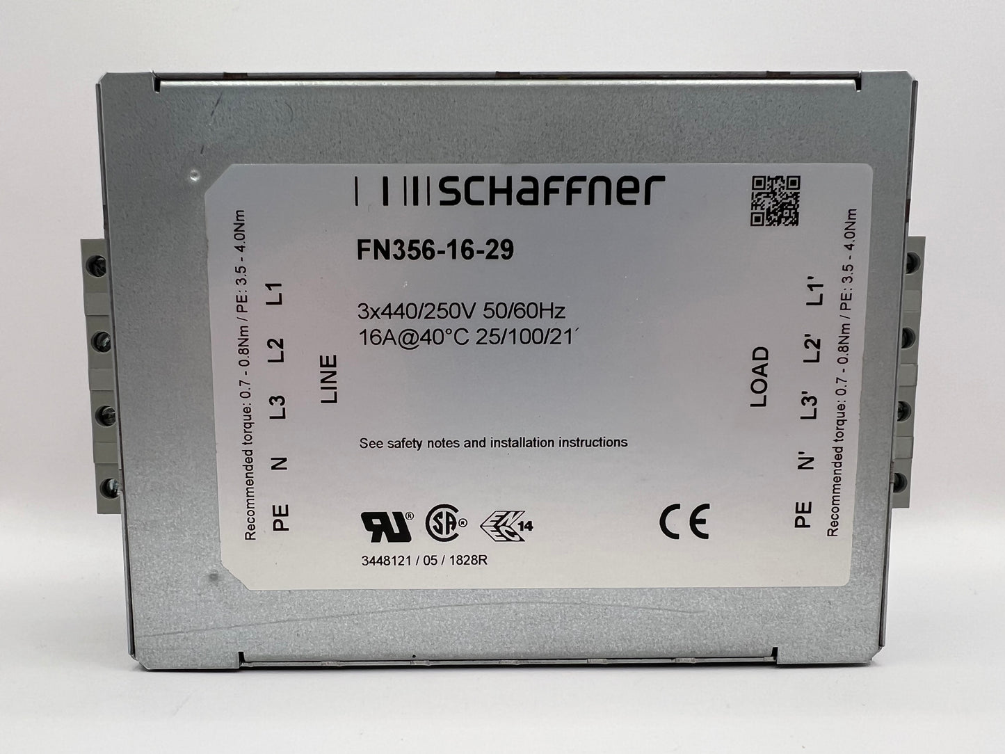 Schaffner FN356-16-29 Filter 440/250 VAC/50-60Hz
