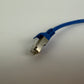 1x Inline CAT5e SFTP Ethernet Patch Cable 0.25m RJ45 Shielded 26AWG Blue 300MHz