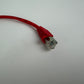 1x Inline CAT5e SFTP Ethernet Patch Cable 0.25m RJ45 Shielded 26AWG Red 300MHz