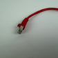 1x Inline CAT5e SFTP Ethernet Patch Cable 0.25m RJ45 Shielded 26AWG Red 300MHz