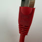 1x Inline CAT5e SFTP Ethernet Patch Cable 0.25m RJ45 Shielded 26AWG Red 300MHz