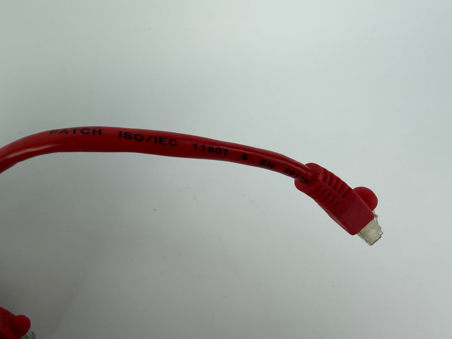 1x Inline CAT5e SFTP Ethernet Patch Cable 0.25m RJ45 Shielded 26AWG Red 300MHz
