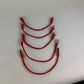 1x Inline CAT5e SFTP Ethernet Patch Cable 0.25m RJ45 Shielded 26AWG Red 300MHz