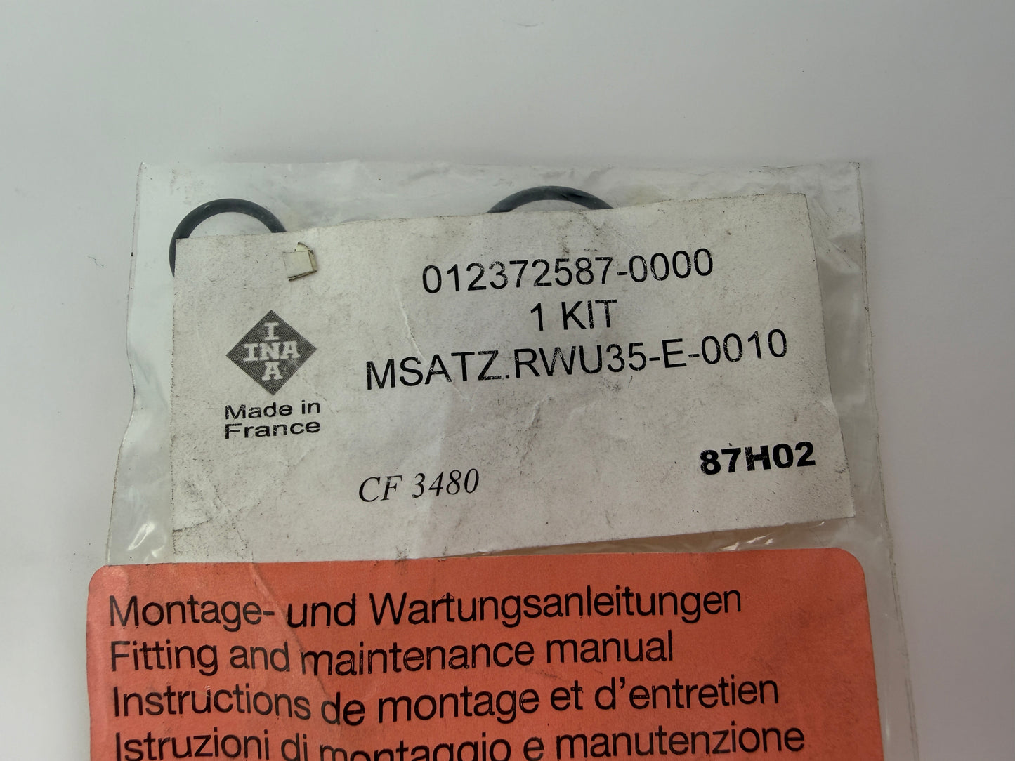 Lot of 2 INA MSATZ.RWU35-E-0010 Seal Kit 012372587-0000 RWU35 Linear Bearing