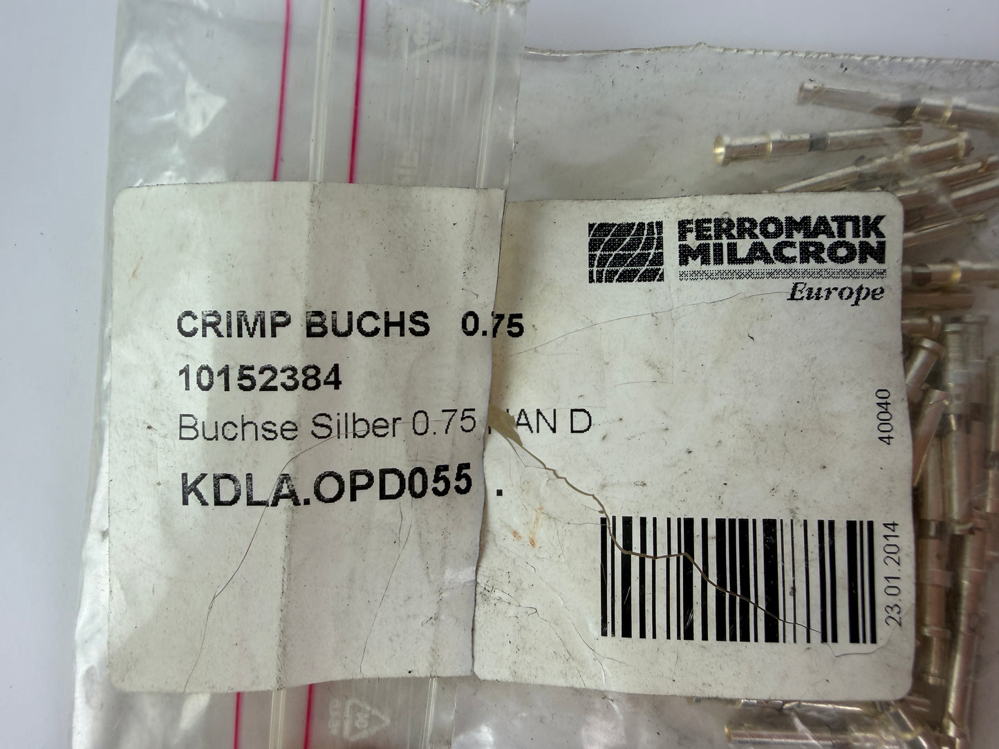Lot of 39 Ferromatik Milacron Crimp Bush 0.75 10152384 Electrical Terminal