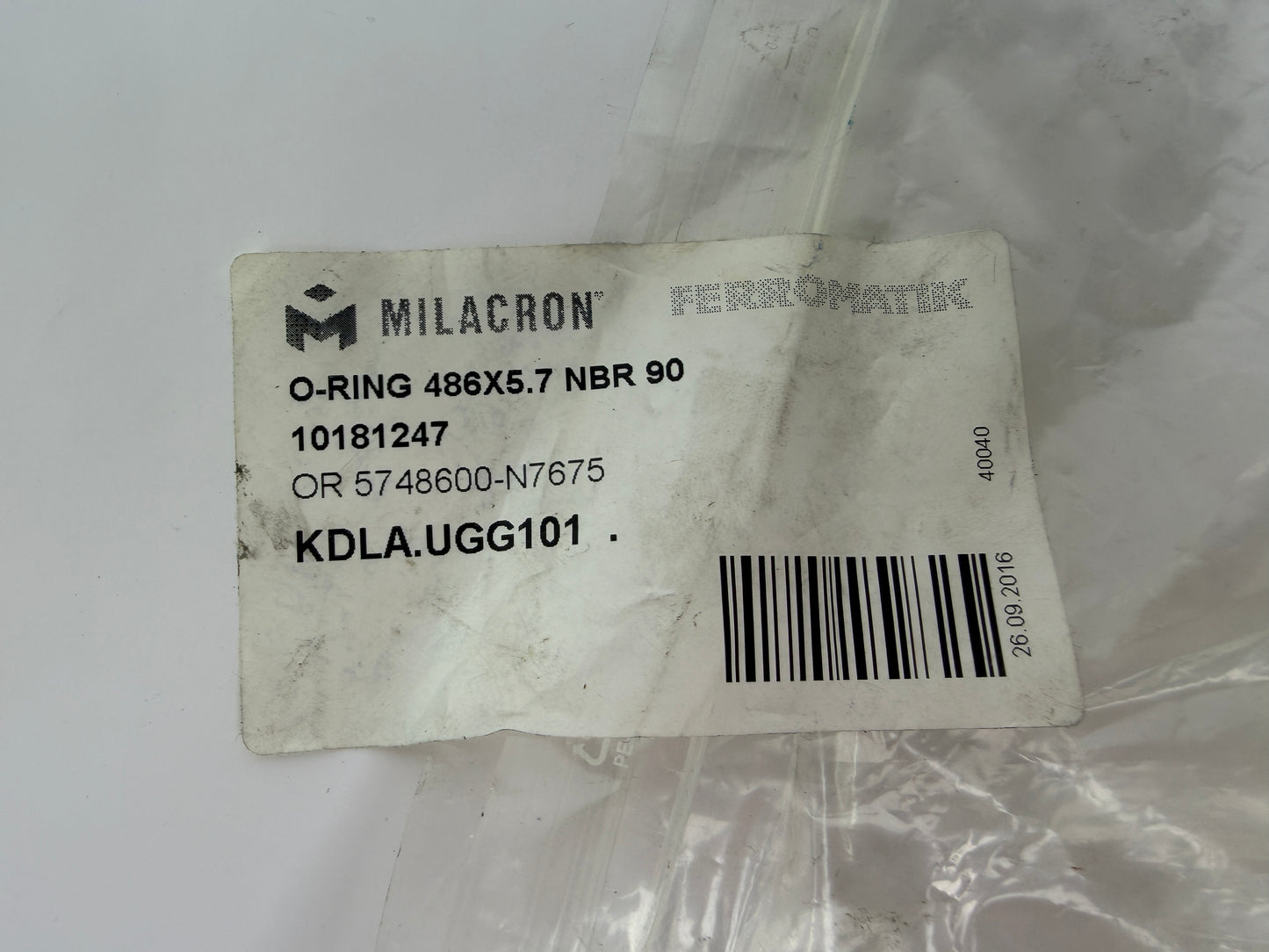 Ferromatik Milacron 10181247 O-Ring 486x5.7 NBR90 OR 5748600-N7675 Seal
