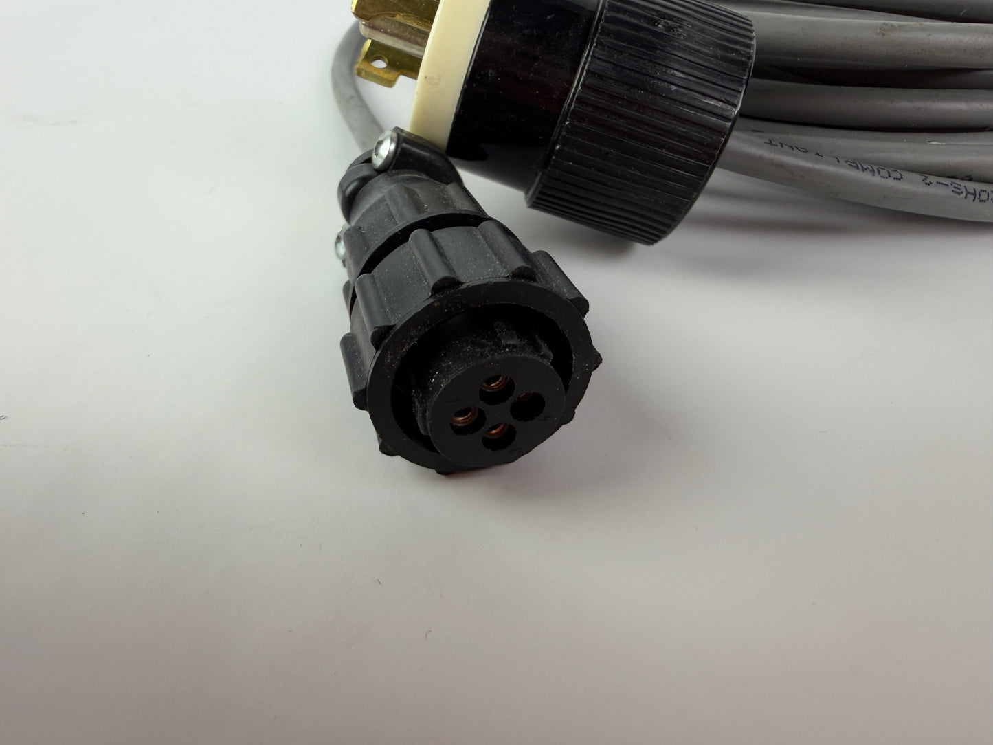 1x Ferromatik Milacron Power Cable NEMA L5-15P 15A 125V to 4-Pin AMP CPC Industrial Cable