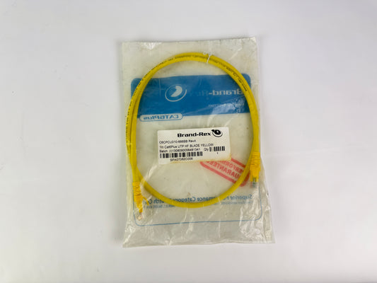 Brand-Rex C6CPCU010-666BB Cat6Plus UTP Patch Cable 1m Yellow RJ45 HF