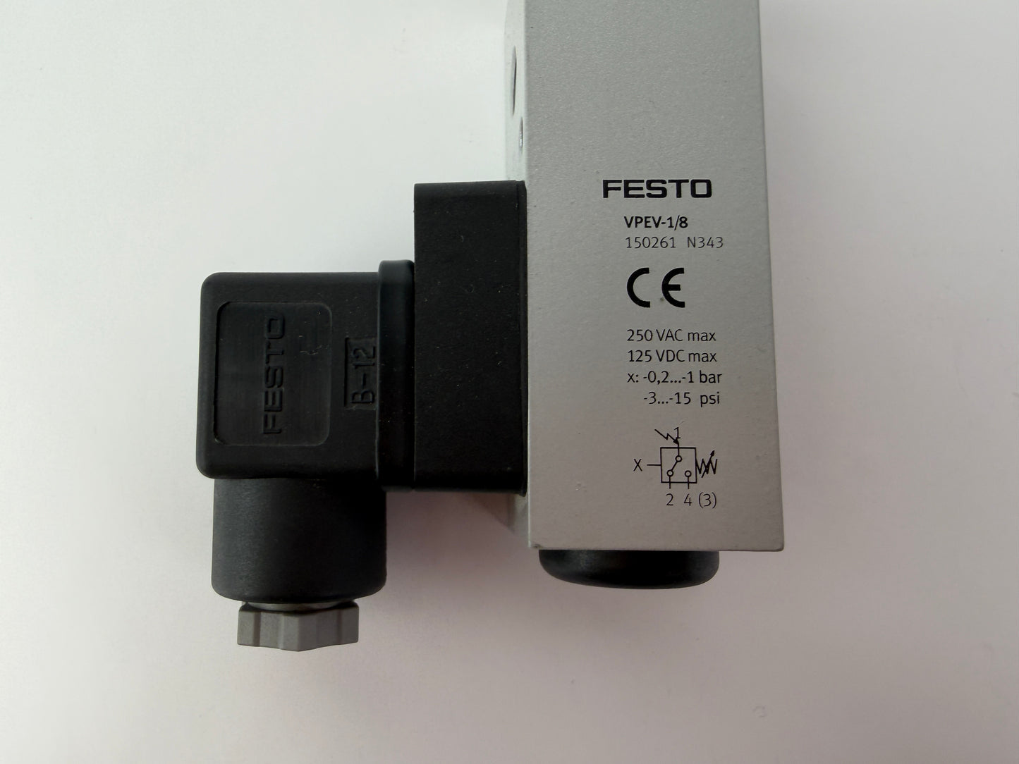 Festo 150261 VPEV-1/8 Vacuum Switch Pressure Switch -0.2…-1 Bar 250VAC