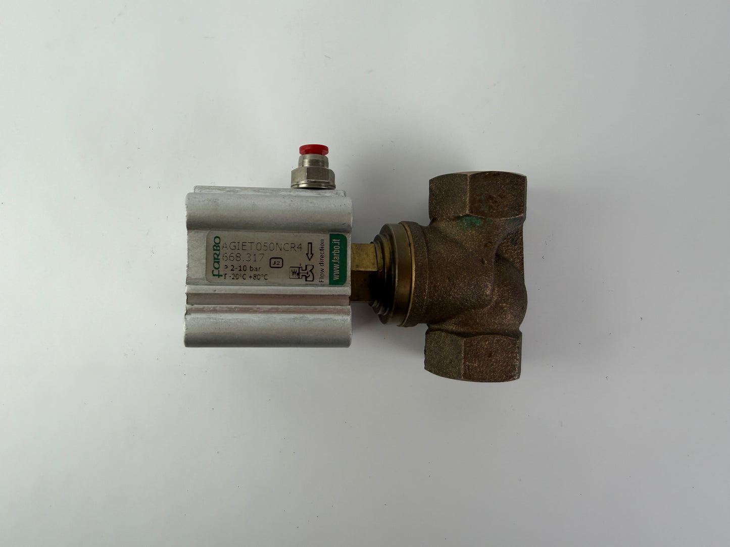 Farbo AGIET050NCR4 668.317 Pneumatic Compact Cylinder 2-10 Bar with Valve