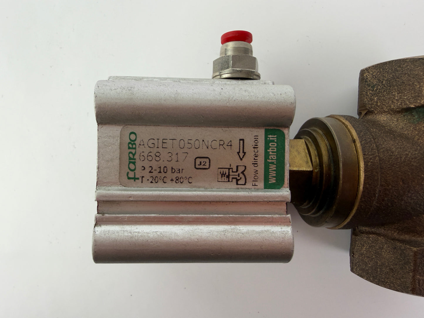 Farbo AGIET050NCR4 668.317 Pneumatic Compact Cylinder 2-10 Bar with Valve