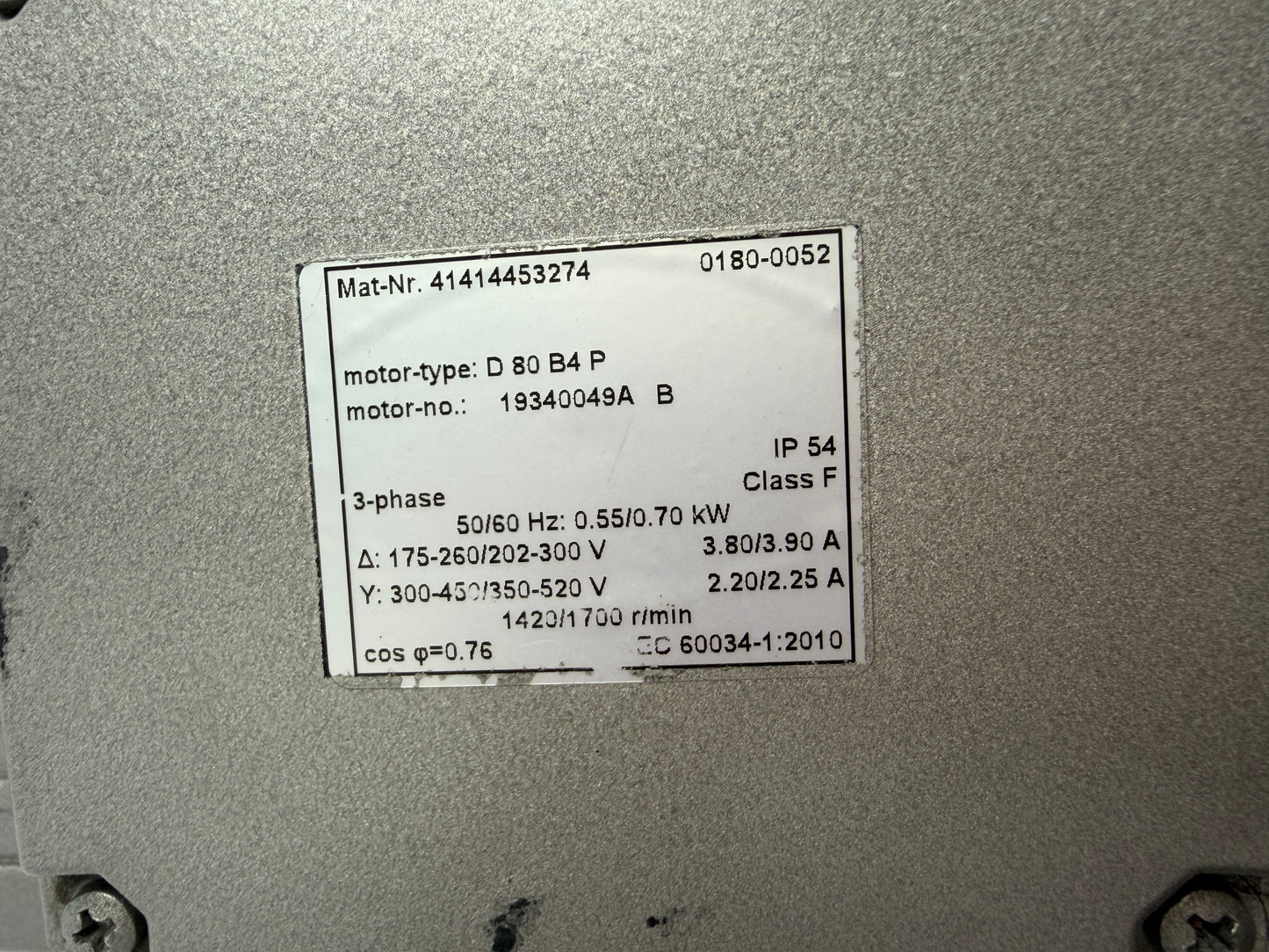Becker VT4.16 Rotary Vane Vacuum Pump 0.55/0.70kW 3-Phase 16-19 m³/h 2017