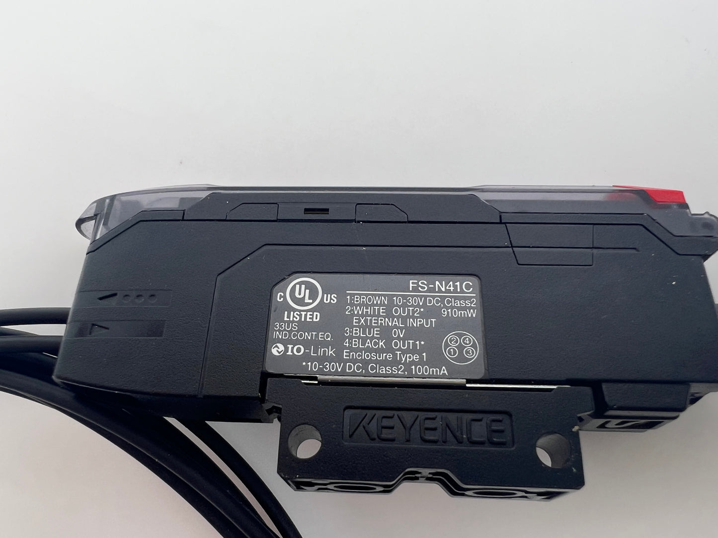 Keyence FS-N41C Digital Fiberoptic Sensor + FU-67TZ Fiber Optic Sensor 165cm