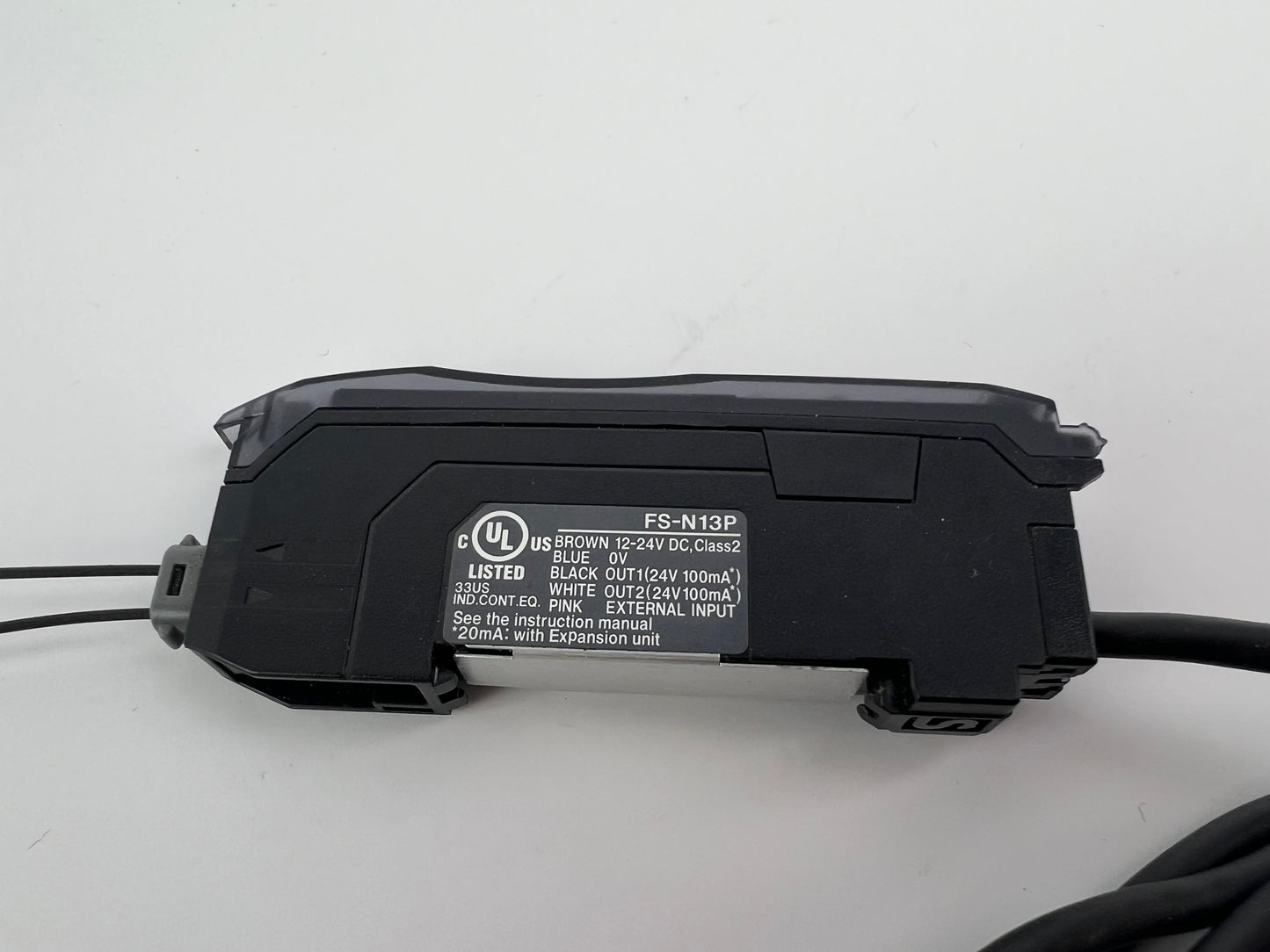 Keyence FS-N13P Fiber Amplifier + FU-53TZ Fiber Optic Sensor 210cm