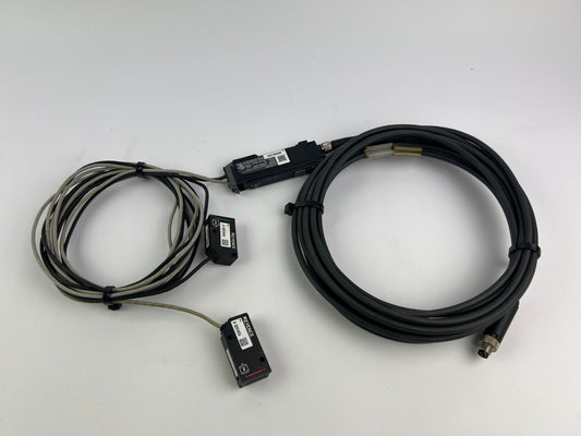 1x Keyence LV-N11CP Digital Laser Sensor + 2x LV-NH100 Sensor Heads 5m Cable