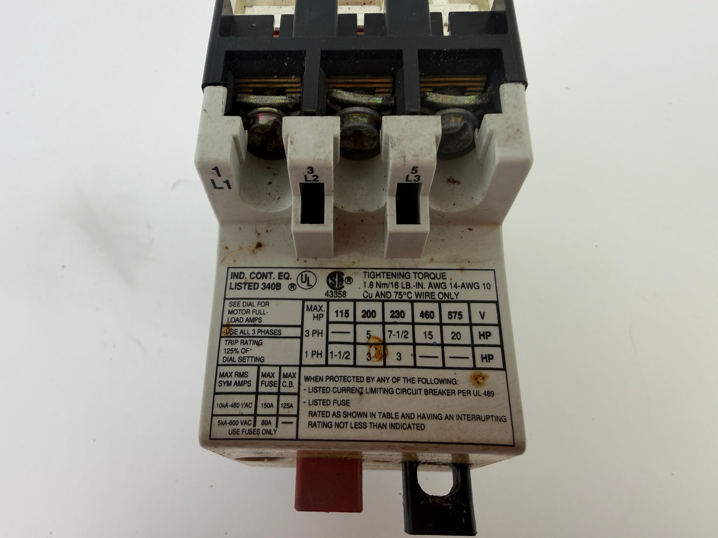 Allen-Bradley 140-MN-2500 Motor Circuit Protector 25A 690V AC3 Ser B