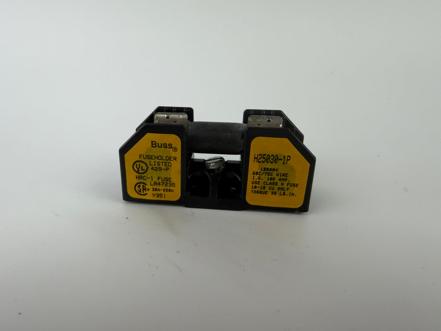 Buss H25030-1P Fuse Holder Block 30A 250V Class H w/ Fuse